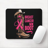 Giving Breast Cancer The Boot Cowboy Design Muismat (Met muis)