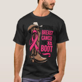 Giving Breast Cancer The Boot Cowboy Design  T-shirt (Voorkant)