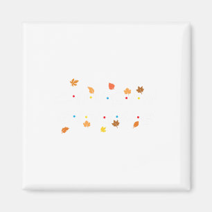 Giving Fall Leaves Turkije Thanksgiving Family Mat Magneet