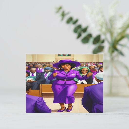 Giving God the Glory Zwart Christelijk Art Briefka Briefkaart (Staand voorkant)