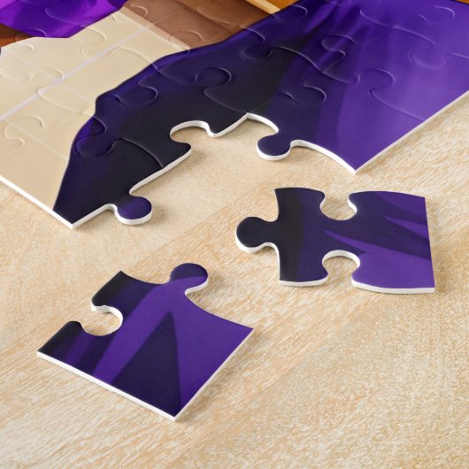 Giving God the Glory Zwart Christelijk Art Puzzel Legpuzzel (Zijkant)