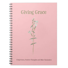 Giving Grace Forgisive Blush Pink Wilde bloem Notitieboek