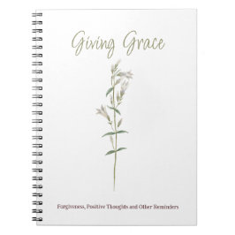 Giving Grace Forgiwier White Wildflower Notitieboek