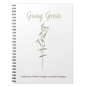 Giving Grace Forgiwier White Wildflower Notitieboek
