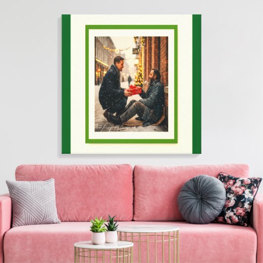 GIVING IS LOVING CHRISTMAS MESSAGE CANVAS AFDRUK (Insitu (Woonkamer))