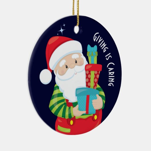 Giving is zorgzaam keramisch ornament (Rechts)