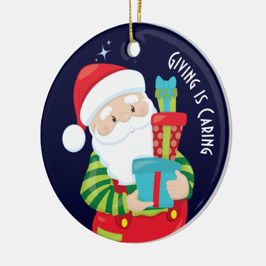 Giving is zorgzaam keramisch ornament (Links)