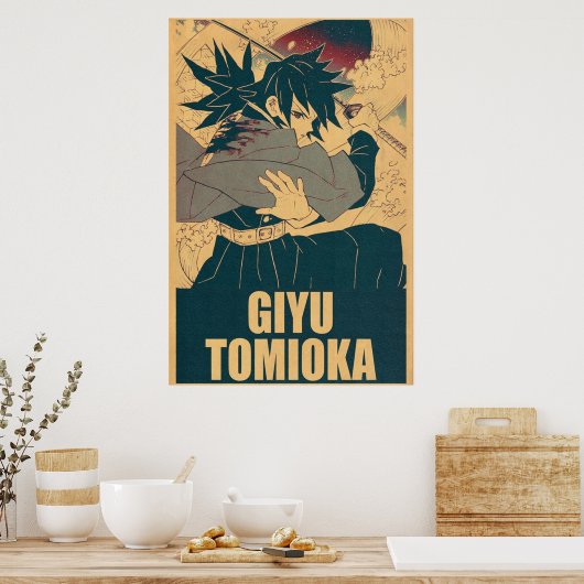Giyu Tomioka Demon Slayer Poster (Keuken)