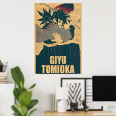 Giyu Tomioka Demon Slayer Poster (Thuiskantoor)