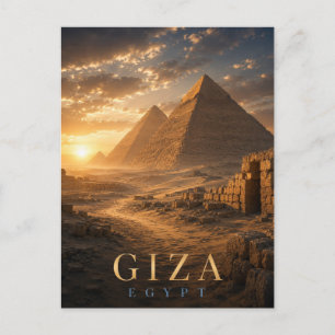 Giza Egypte Giza Piramides REALMS Briefkaart