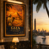 Giza Egypte Oude Reisposter | Piramide & SfinX Poster
