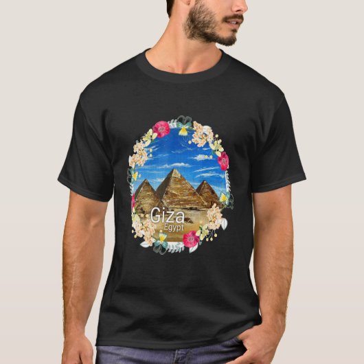 Giza Egypte piramide aquarel ontwerp - Saxon Merc T-shirt (Voorkant)