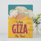 Giza, Egypte Vintage Reisposter Kaart (Staand voorkant)