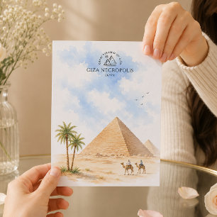 Giza Necropolis, Grote Piramide van Giza   Reizen Briefkaart