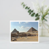 Giza Piramide Complex. Ansichtkaart Briefkaart (Staand voorkant)