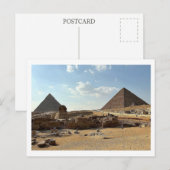 Giza Piramide Complex. Ansichtkaart Briefkaart (Voorkant / Achterkant)