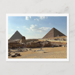 Giza Piramide Complex. Ansichtkaart Briefkaart