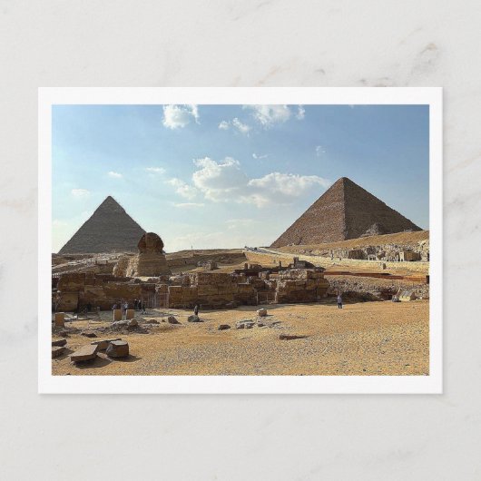 Giza Piramide Complex. Ansichtkaart Briefkaart (Voorkant)
