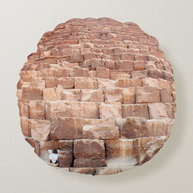 Giza piramide complex. Ook de Giza Necrop Rond Kussen (Voorkant)