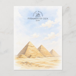 Giza Piramides Egypte   Architectuur Landschap Briefkaart