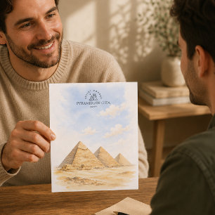 Giza Piramides Egypte Architectuur Landschap Briefkaart