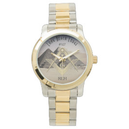 Giza Piramides Masonic Monogrammed Horloge