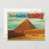 Giza Pyramid Cairo Egypte Briefkaart (Voorkant / Achterkant)