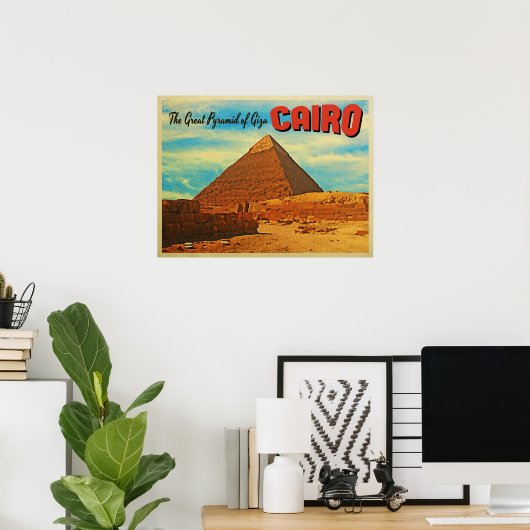 Giza Pyramid Cairo Egypte Poster (Thuiskantoor)