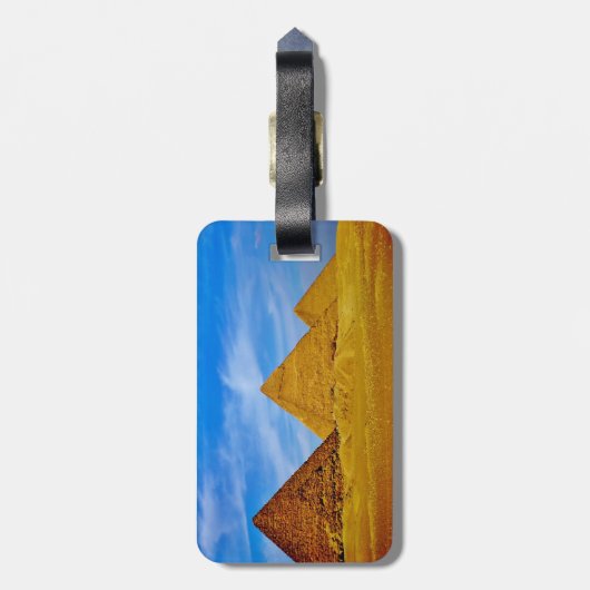 Giza Pyramids Bagagelabel (Achterkant verticaal)