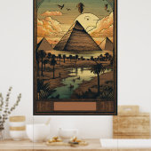Giza Reisprint, Gizeh - Egypte Reiscadeau Poster (Keuken)