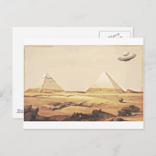 Giza Spaceship Briefkaart (Voorkant / Achterkant)
