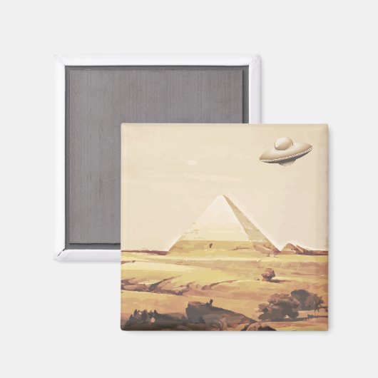 Giza Spaceship Magneet (Voorkant / Achterkant)