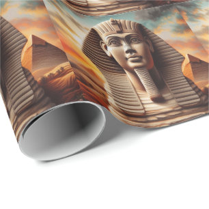 Giza Sphinx Hoofd met Piramides Egypte Reizen Cadeaupapier