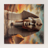 Giza Sphinx Hoofd met Piramides Egypte Reizen Legpuzzel (Horizontaal)