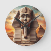 Giza Sphinx Hoofd met Piramides Egypte Reizen Ronde Klok (Voorkant)