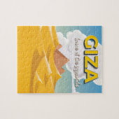 Giza - Thuisbasis van de piramides reisposter Legpuzzel (Horizontaal)