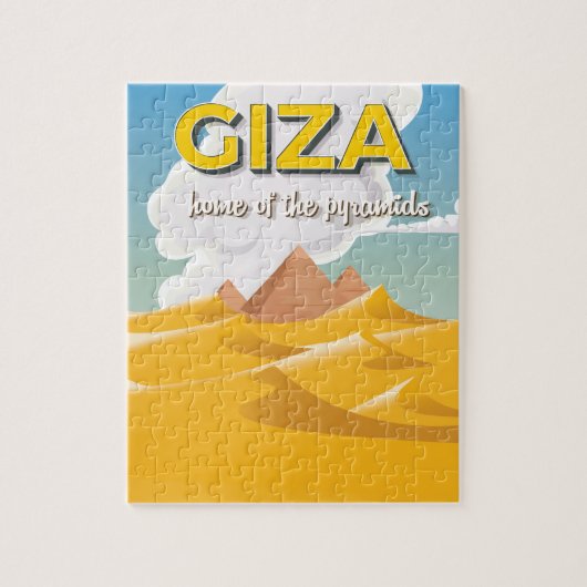 Giza - Thuisbasis van de piramides reisposter Legpuzzel (Verticaal)