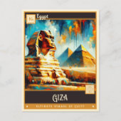 Gizeh, Egypte |  schilderij Briefkaart (Voorkant)