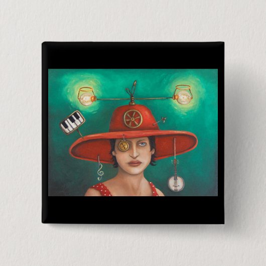 Gizmo 7 vierkante button 5,1 cm (Voorkant)