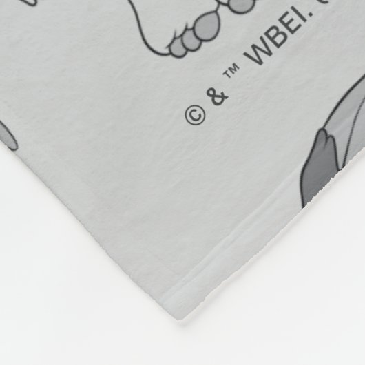 Gizmo | Black & White Pattern Fleece Deken (Hoek)