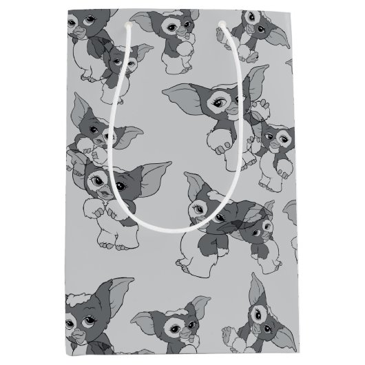 Gizmo | Black & White Pattern Medium Cadeauzakje (Voorkant)