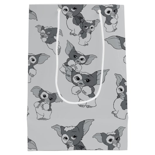 Gizmo | Black & White Pattern Medium Cadeauzakje (Achterkant)