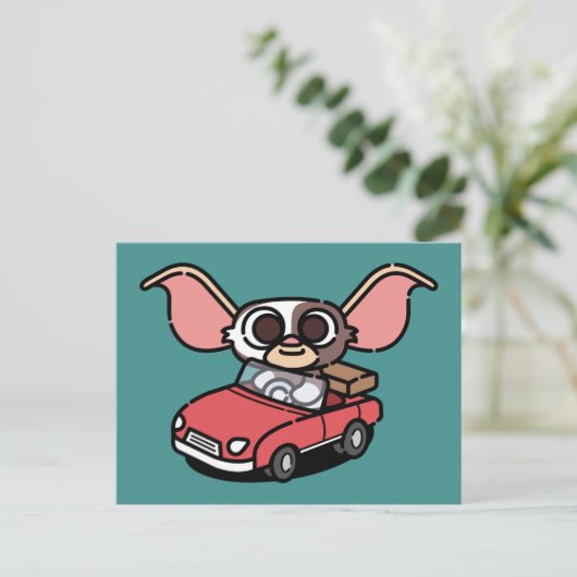Gizmo | Cute Comic Driver Briefkaart (Staand voorkant)