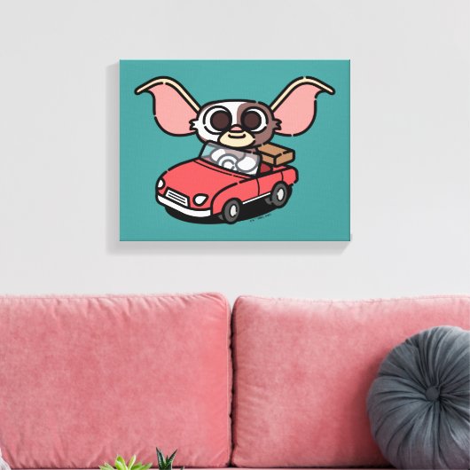 Gizmo | Cute Comic Driver Canvas Afdruk (Insitu (Woonkamer))