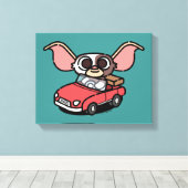 Gizmo | Cute Comic Driver Canvas Afdruk (Insitu (Houten vloer))