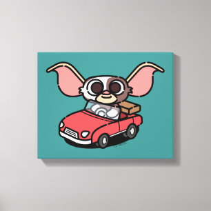 Gizmo Cute Comic Driver Canvas Afdruk