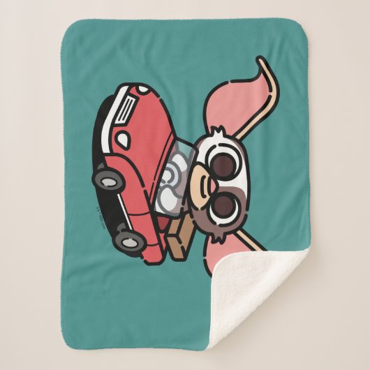 Gizmo | Cute Comic Driver Sherpa Deken (Voorkant)