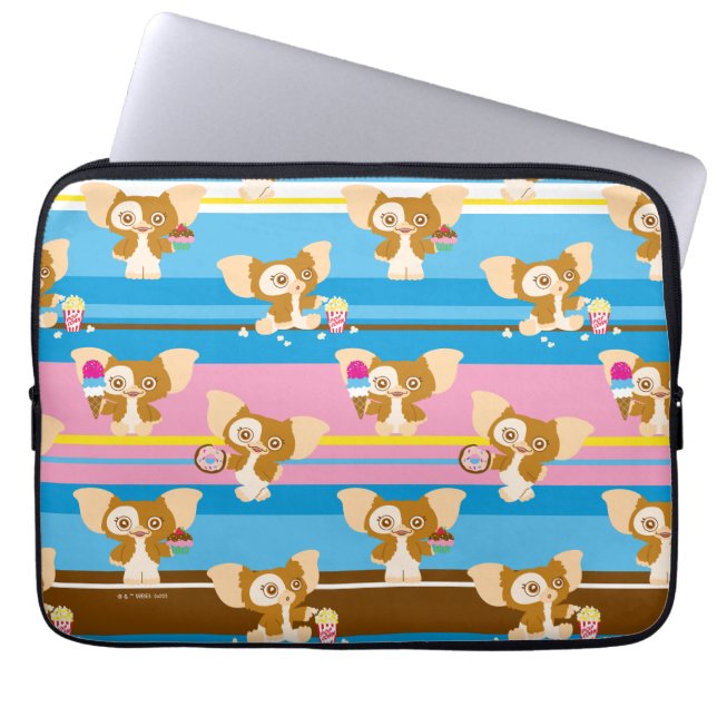 Gizmo | Cute Comic Pattern Laptop Sleeve (Voorkant)
