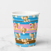 Gizmo | Cute Comic Pattern Papieren Bekers (Achterkant)