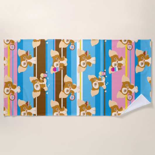 Gizmo | Cute Comic Pattern Strandlaken (Voorkant)